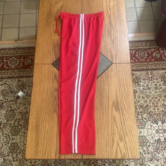 Athletic Works Solid Red White Stripes Sweatpants Size M - Picture 4 of 7